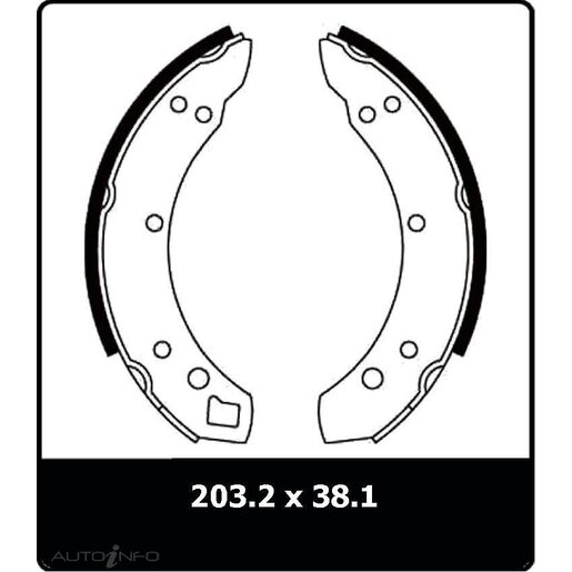 Protex Brake Shoes - Rear - N1022