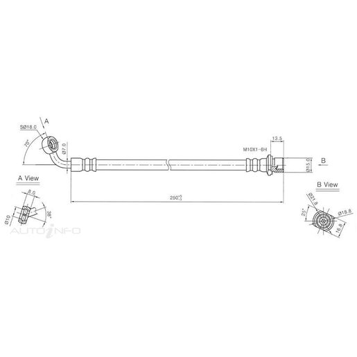 Protex Hydraulic Hose Rear - H3208