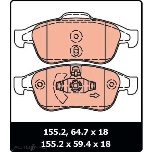 TRW Front Brake Pads - GDB1789