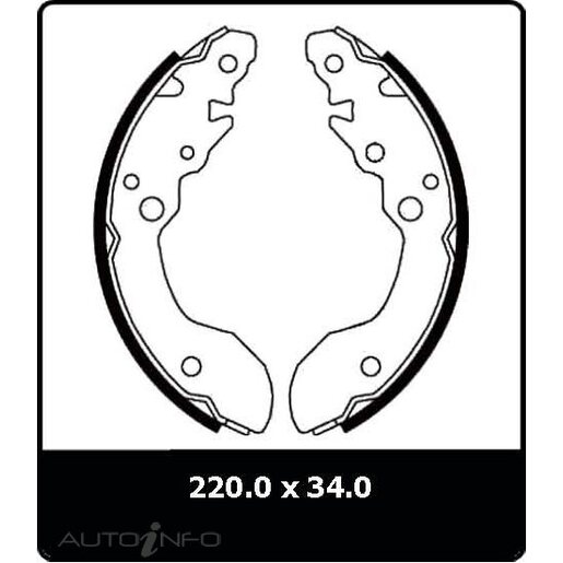 Protex Brake Shoes - Rear - N3155