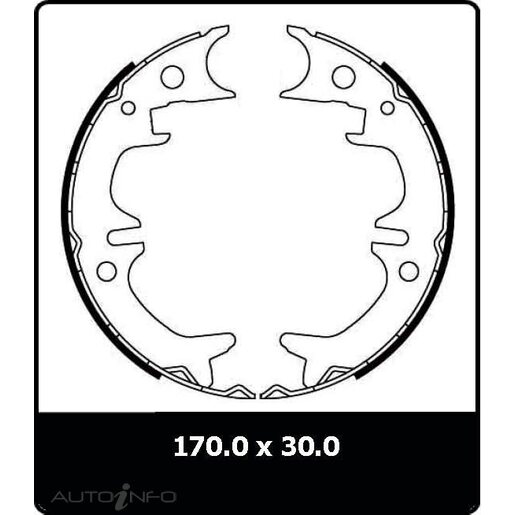 Protex Parking Brake Shoe - N3162