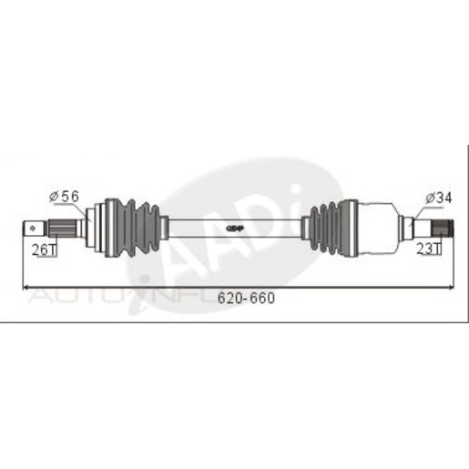 Protex Protrain - Rebrand (AADi-GSP) Drive Shaft - Transverse/CV Shaft - PSA761