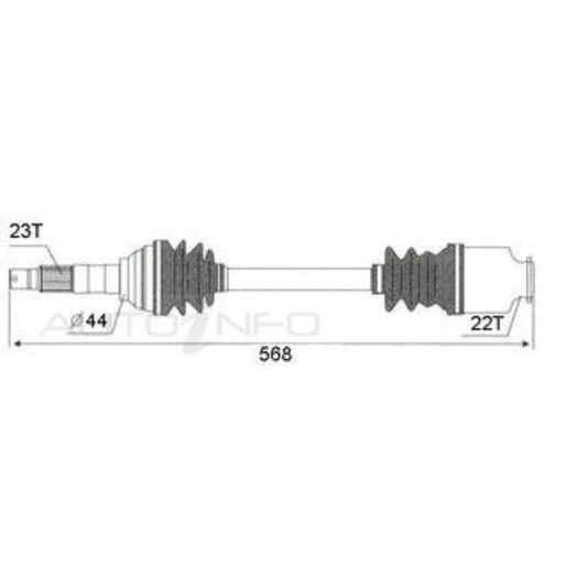 Protex Protrain - Rebrand (AADi-GSP) Drive Shaft - Transverse/CV Shaft - PSA456