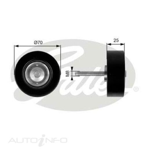 Gates Drive Belt Idler Pulley - 36263