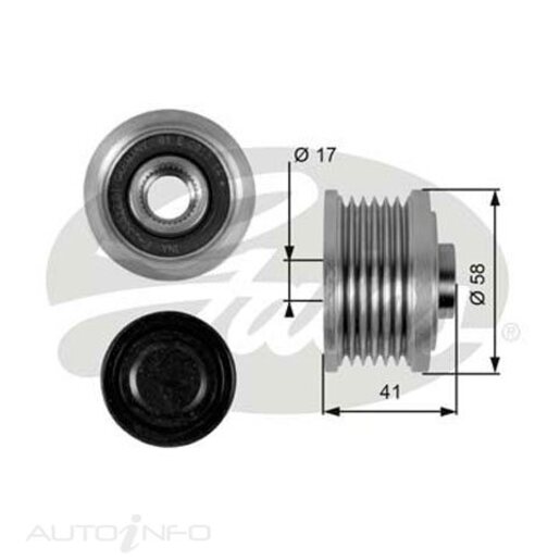 Gates Alternator Overrunning/Clutch Pulley - OAP7052