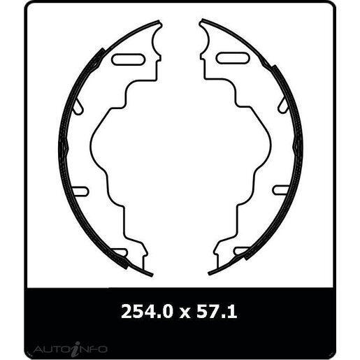 Protex Drum Brake Shoe - N1442-2