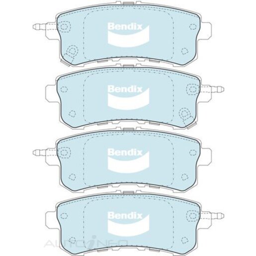 Bendix Rear Brake Pads - DB2244-4WD