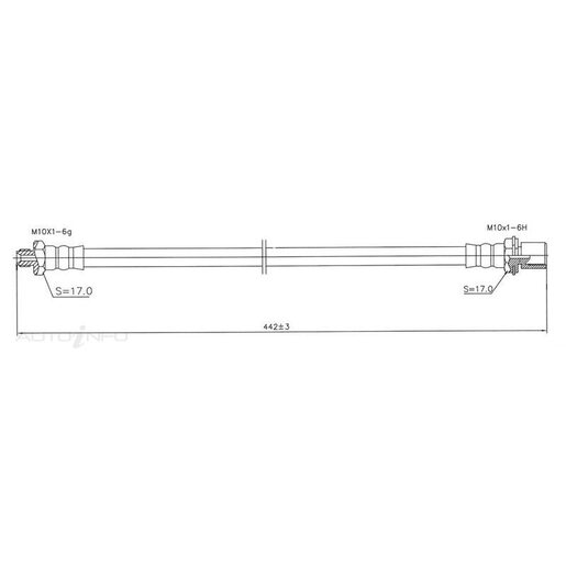 Protex Hydraulic Hose - Rear - H1848