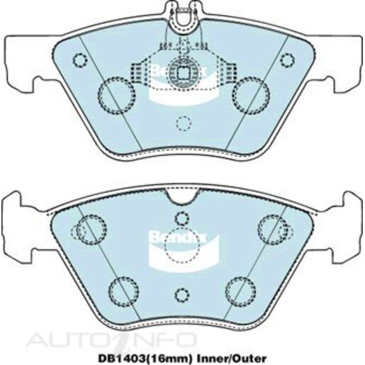 Bendix EURO+ Front Brake Pads - DB1403-EURO+