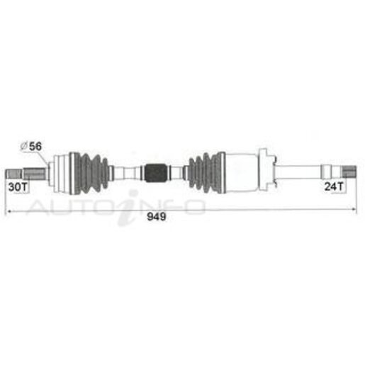 Protex Protrain - Rebrand (AADi-GSP) Drive Shaft - Transverse/CV Shaft - PSA869A