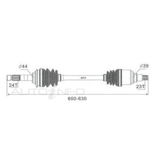 Protex Protrain - Rebrand (AADi-GSP) Drive Shaft - Transverse/CV Shaft - PSA727