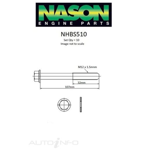 Nason Cylinder Head Bolt Set - NHBS510