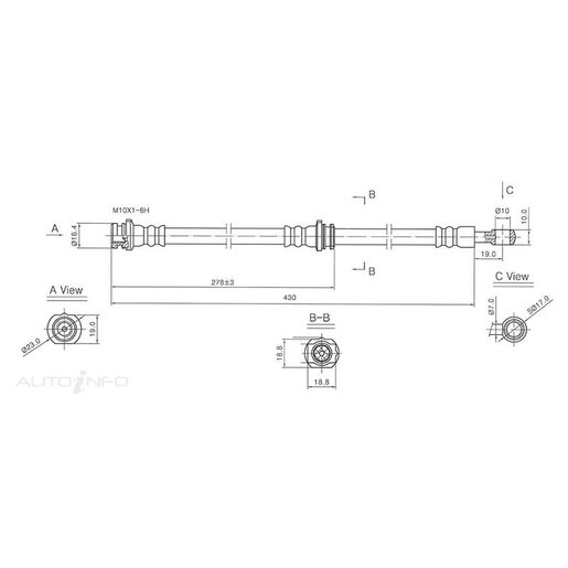 Protex Hydraulic Hose - Front - H1773