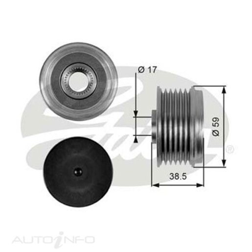 Gates Alternator Overrunning/Clutch Pulley - OAP7063