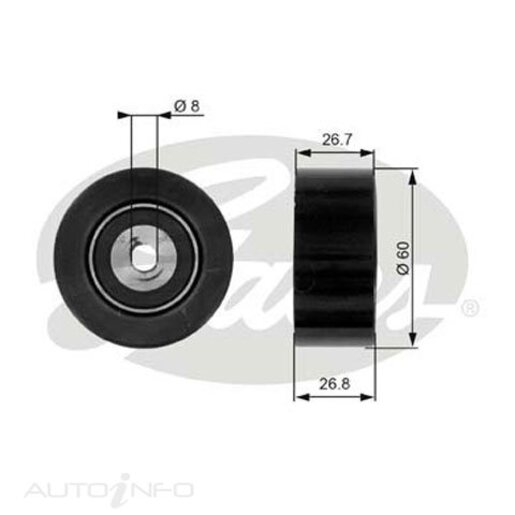 Gates Drive Belt Idler Pulley - 38280