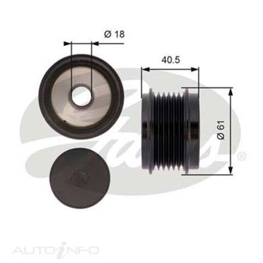 Gates Alternator Overrunning/Clutch Pulley - OAP7103