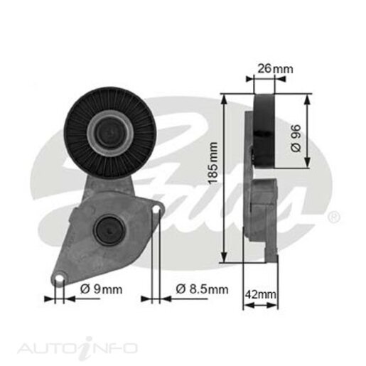 Gates Drive Belt Tensioner Assembly - 38464