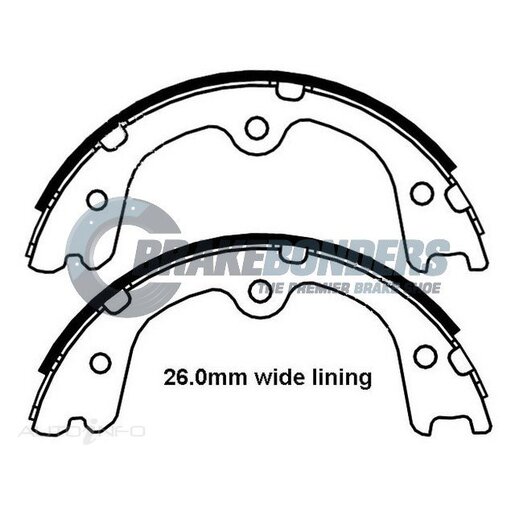 Brake Bonders Parking Brake Shoe - N1959