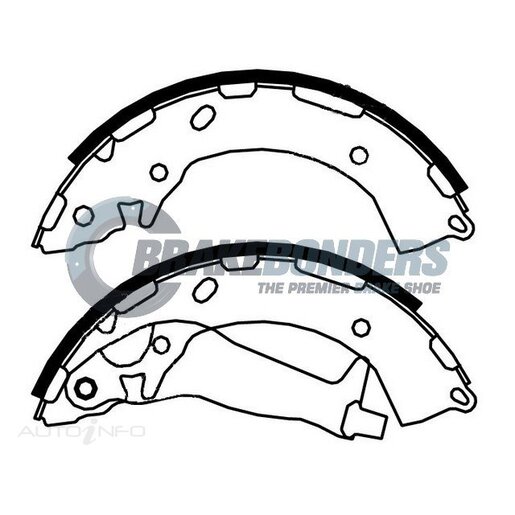 Brake Bonders Rear Brake Shoes - N1989