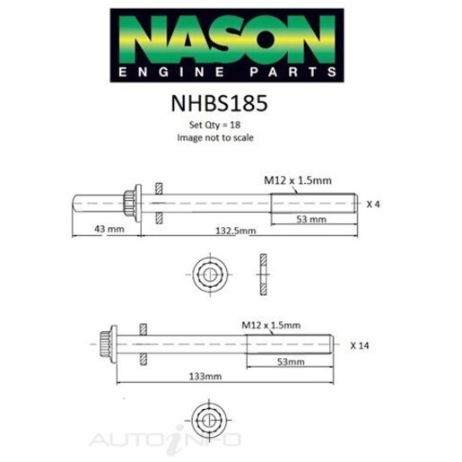 Nason Cylinder Head Bolt Set - NHBS185