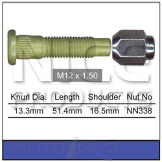 Nice Products Wheel Stud & Nut Set - NS390D