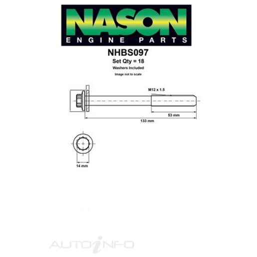 Nason Cylinder Head Bolt Set - NHBS097