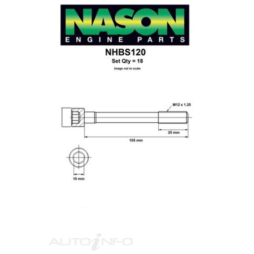 Nason Cylinder Head Bolt Set - NHBS120