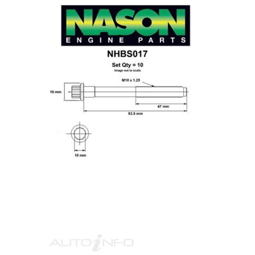 Nason Cylinder Head Bolt Set - NHBS017