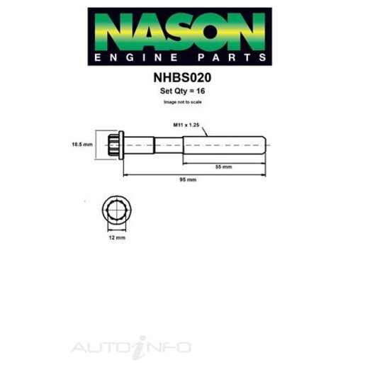Nason Cylinder Head Bolt Set - NHBS020