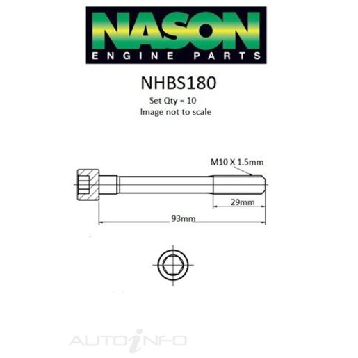 Nason Cylinder Head Bolt Set - NHBS180