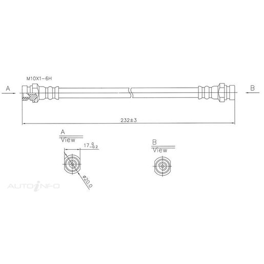 Protex Hydraulic Hose - Rear - H3173