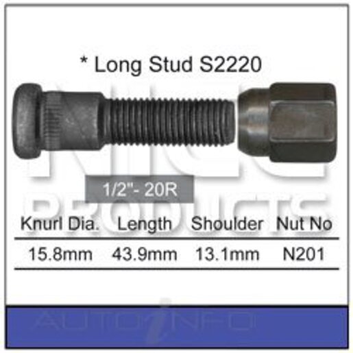 Nice Products Wheel Stud & Nut Set - NS246