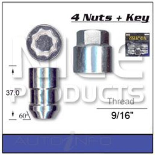 Nice Products Wheel Nut - Locking - S9LOCK