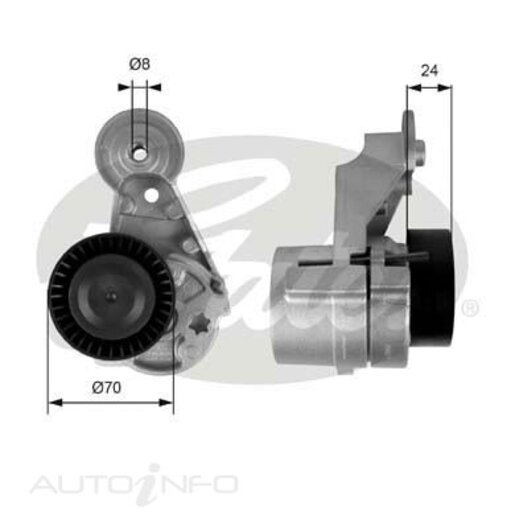 Gates Drive Belt Tensioner Assembly - 39025