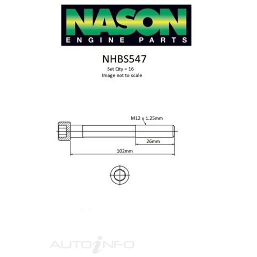 Nason Cylinder Head Bolt Set - NHBS547