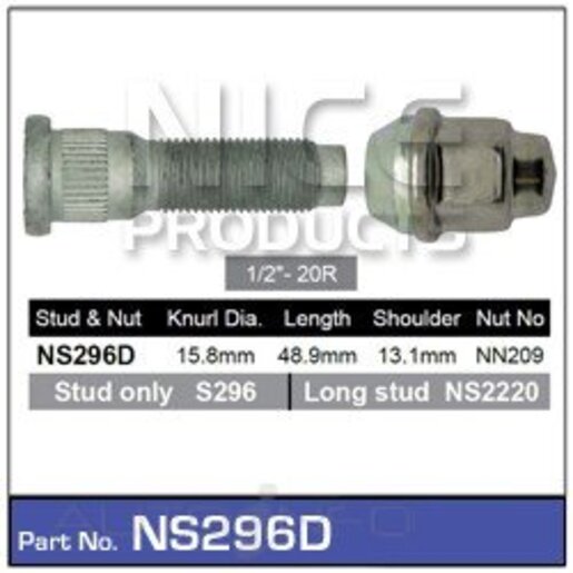 Nice Products Wheel Stud & Nut Set - NS296D