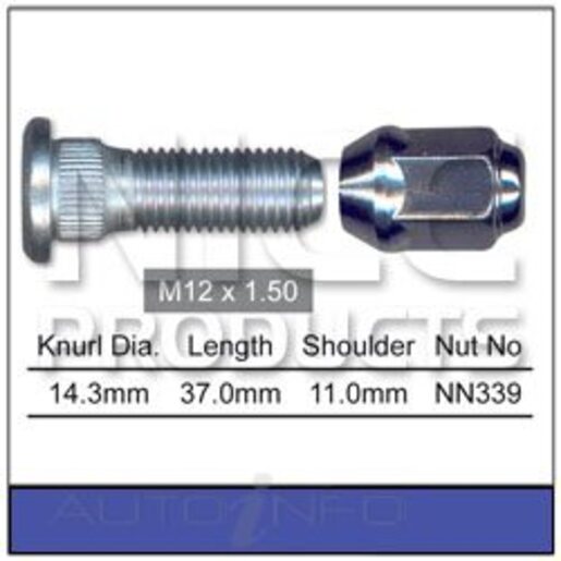 Nice Products Wheel Stud & Nut Set - NS385D