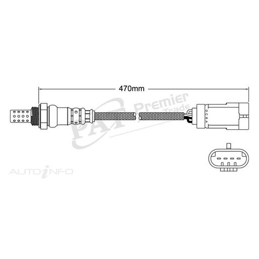 PAT Premium Oxygen/Lambda Sensor Post Catalytic Converter - EGO-483