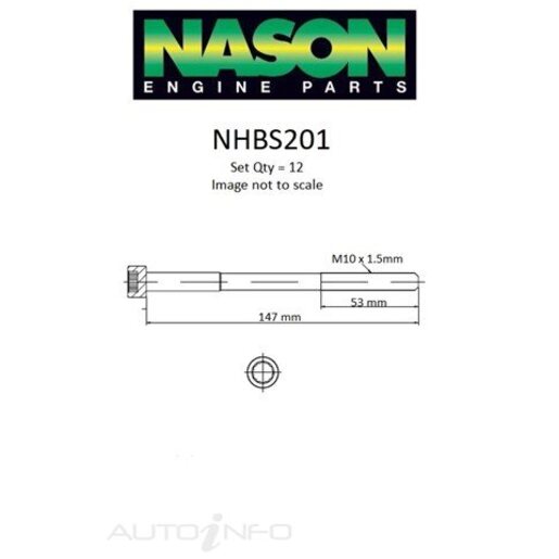 Nason Cylinder Head Bolt Set - NHBS201