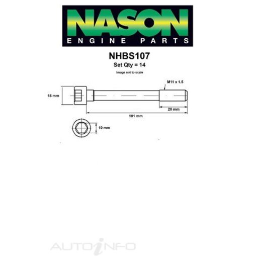 Nason Cylinder Head Bolt Set - NHBS107