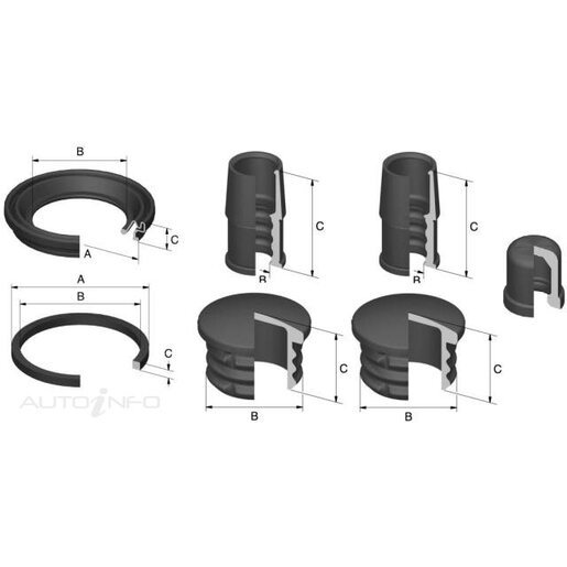 Protex Disc Caliper Repair Kit - Front - 210E0186