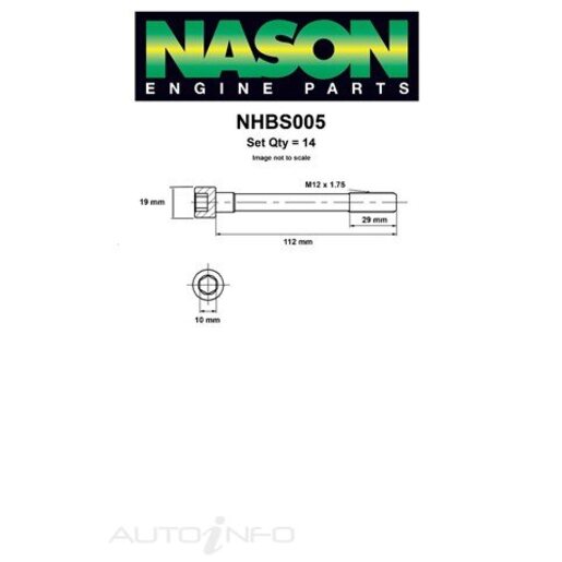 Nason Cylinder Head Bolt Set - NHBS005