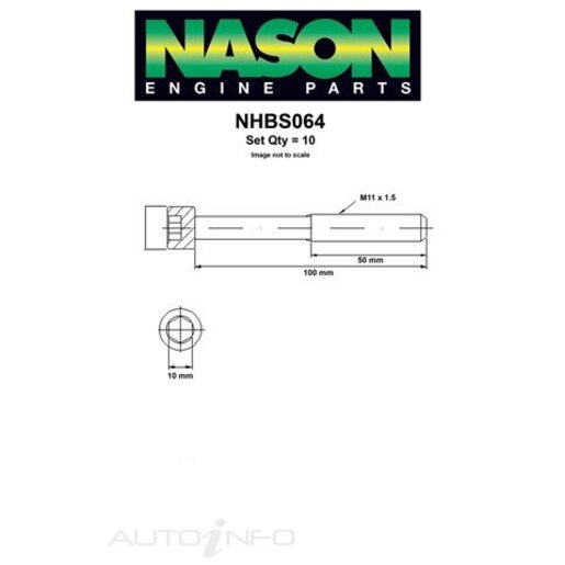 Nason Cylinder Head Bolt Set - NHBS064