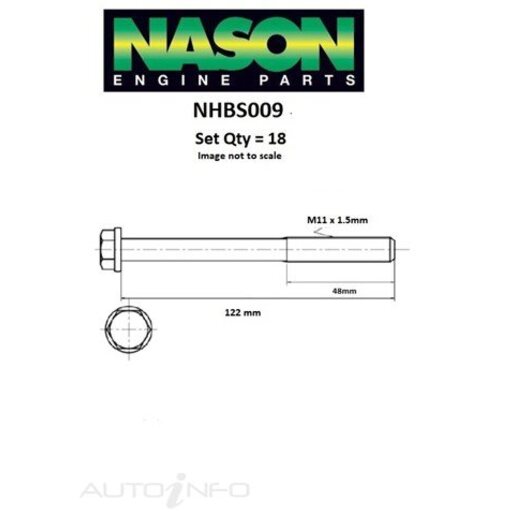 Nason Cylinder Head Bolt Set - NHBS009