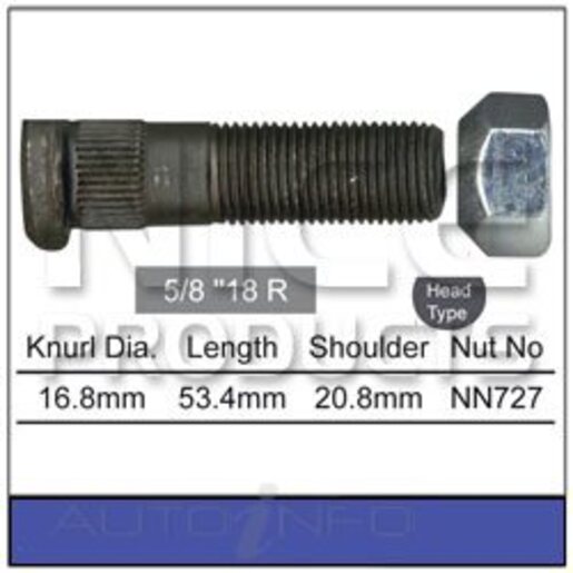 Nice Products Wheel Stud & Nut Set - NS782