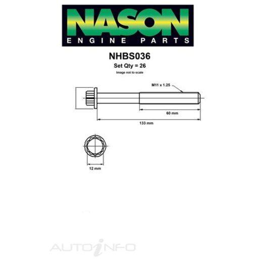 Nason Cylinder Head Bolt Set - NHBS036