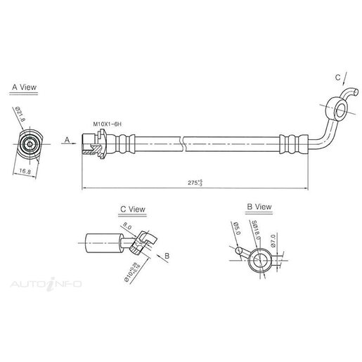 Protex Hydraulic Hose - Rear - H3459