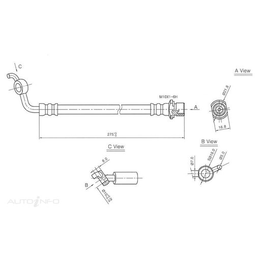 Protex Hydraulic Hose - Rear - H3460