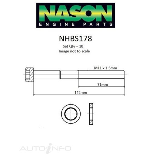 Nason Cylinder Head Bolt Set - NHBS178