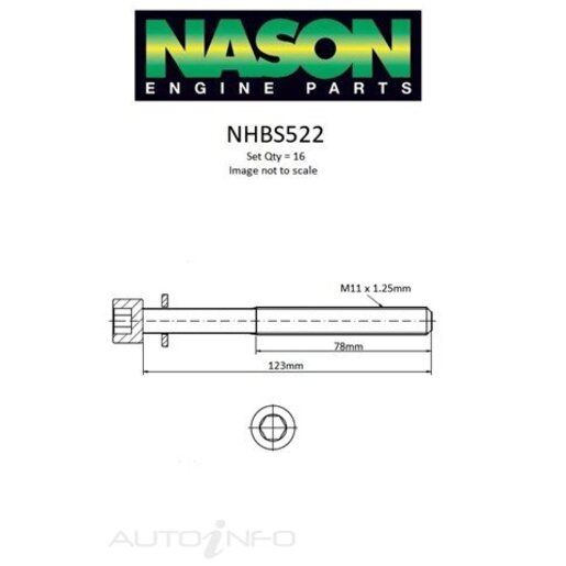 Nason Cylinder Head Bolt Set - NHBS522